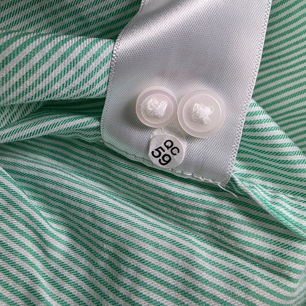 Everlane NWT Mint Green Striped Relaxed Poplin Button Down Shirt - Women’s 10 - Picture 9 of 10